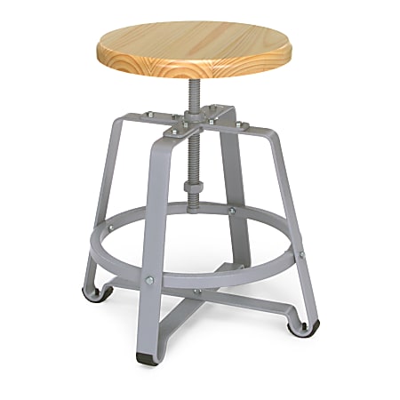 OFM Endure Series Small Stool, Maple/Gray