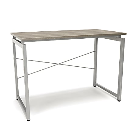 Essentials By OFM Floating-Top Office Desk, Driftwood