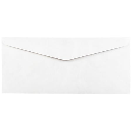 JAM Paper® Tyvek Business Envelopes, #10, Gummed Seal, White, Pack Of 50