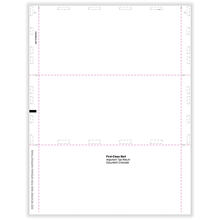 ComplyRight® 1099-MISC Pressure Seal Tax Form, Blank With Backer Instructions, Z-Fold, 11", Pack Of 500 Forms