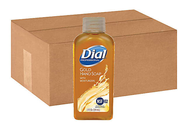 Dial Original Gold Antimicrobial Liquid Soap - 2 fl oz (59.1 mL) - Kill Germs - Hand - Orange - 48 / Carton