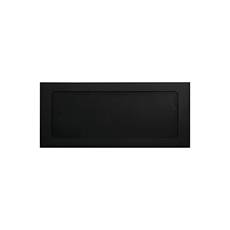 LUX #10 Envelopes, Full-Face Window, Peel & Press Closure, Midnight Black, Pack Of 1,000