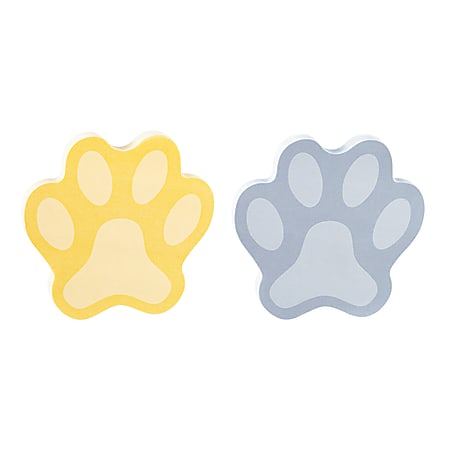 Post-it® Mixed Design Super Sticky Notes Pawprints, 3" x 3", Assorted Colors, Pack Of 2 Pads