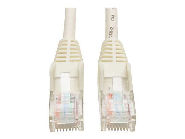 Eaton Tripp Lite Series Cat5e 350 MHz Snagless Molded (UTP) Ethernet Cable (RJ45 M/M), PoE - White, 25 ft. (7.62 m) - Patch cable - RJ-45 (M) to RJ-45 (M) - 25 ft - UTP - CAT 5e - molded, snagless, stranded - white