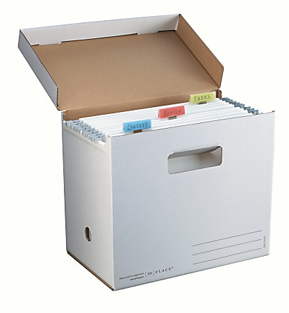 [IN]PLACE Hanging File Desktop Storage Boxes, 6-pack