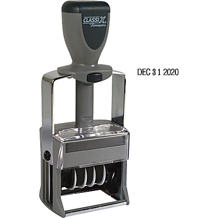 Xstamper 10-Year Self-Inking Line Dater - Date Stamp - Black - Plastic, Metal Plastic - 1 Each Xstamper 10-Year Self-Inking Line Dater - Date Stamp - Black - Plastic, Metal Plastic - 1 Each