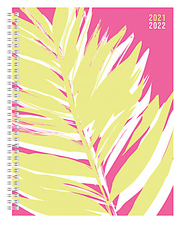 Office Depot® Brand Fashion Weekly/Monthly Academic Planner, 8-1/2" x 11", Tropical Techtopia, July 2021 To June 2022, DX200580-008