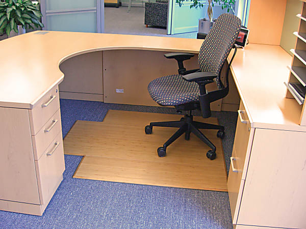 Anji Mountain Bamboo Tri Fold Plush Chair Mat 47 x 51 12 Thick