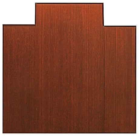 Anji Mountain Bamboo Tri-Fold Plush Chair Mat, 47" x 51", 1/2" Thick, Dark Cherry