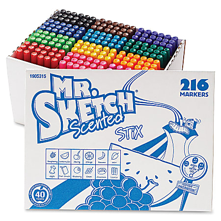 Mr. Sketch Scented Markers Chisel Point Assorted Pack Of 14 - Office Depot