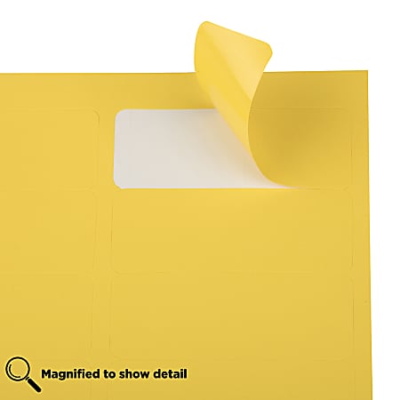 JAM Paper Mailing Address Labels 302725801 2 58 x 1 Yellow Pack Of 120 ...
