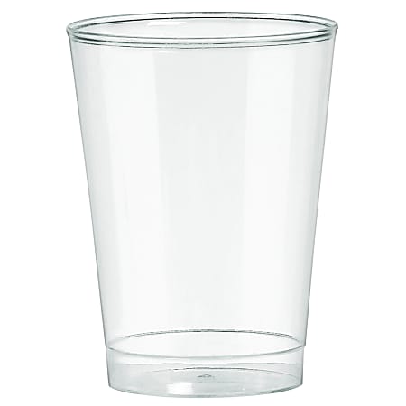 Amscan Plastic Tumblers, 10 Oz, Clear, Pack Of 72 Tumblers