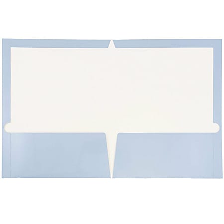 JAM Paper® Glossy 2-Pocket Presentation Folders, Baby Blue, Pack of 6