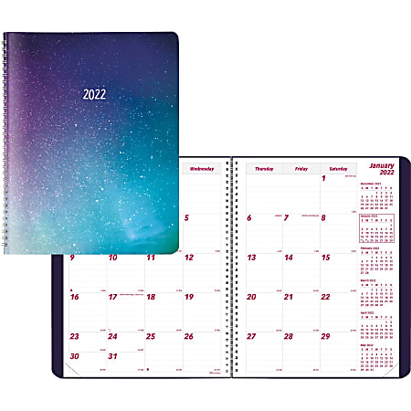 Brownline Planner - Monthly - 14 Month - December 2021 till January 2023 - Twin Wire - Multi - Ruled Daily Block, Reminder Section, Notes Area, Six Month Reference - 1 Each