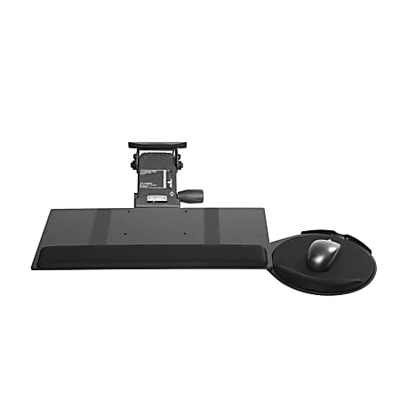 KellyREST™ Leverless Lift N' Lock Standard Keyboard Tray With Oval Mouse Platform, Black