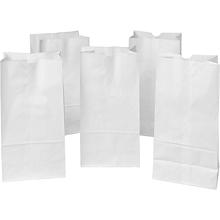 Pacon White Bags Pack Of 100 - Office Depot