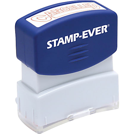 Stamp-Ever Pre-inked Cancelled Stamp - Message Stamp - "CANCELLED" - 0.56" Impression Width x 1.69" Impression Length - 50000 Impression(s) - Red - 1 Each