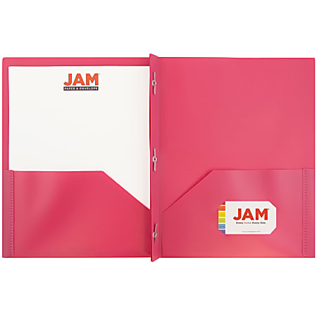 JAM Paper Plastic 2 Pocket POP Folders with Metal Prongs Fastener Clasps 9  12 x 11 12 Teal Pack Of 6 - Office Depot