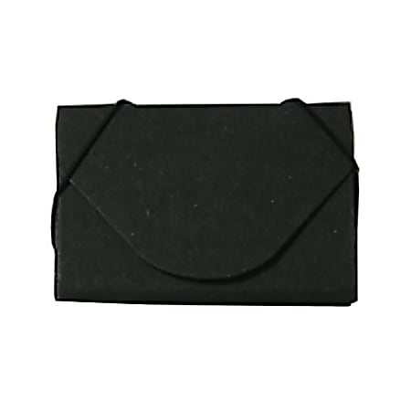 JAM Paper® Business Card Case, 3 1/2" x 2 1/4" x 1/4", 100% Recycled, Black Kraft