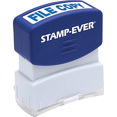 Stamp-Ever Pre-inked File Copy Stamp - Message Stamp - "FILE COPY" - 0.56" Impression Width x 1.69" Impression Length - 50000 Impression(s) - Blue - 1 Each