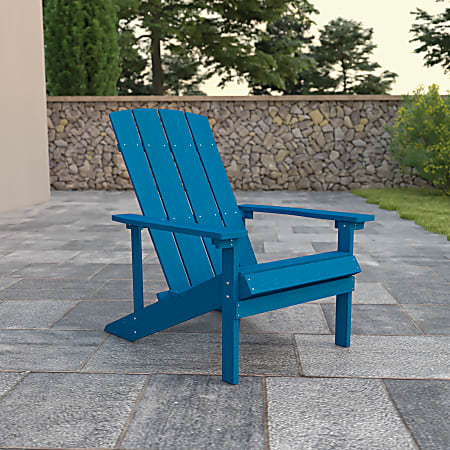 Flash Furniture Charlestown All-Weather Adirondack Chair, Blue