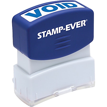 Stamp-Ever Pre-inked One-Clear Void Stamp - Message Stamp - "VOID" - 0.56" Impression Width x 1.69" Impression Length - 50000 Impression(s) - Blue - 1 Each