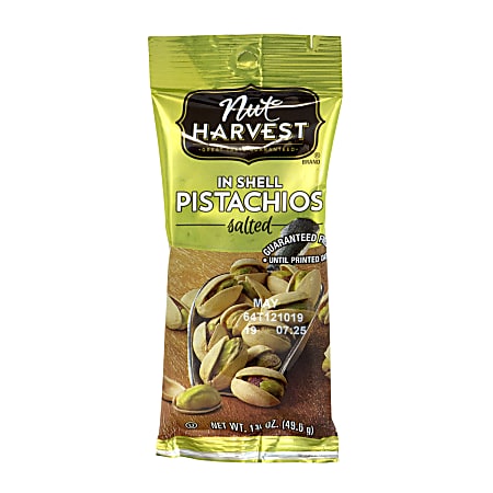 Nut Harvest In-Shell Salted Pistachios, 1.75 oz, 8 Bags