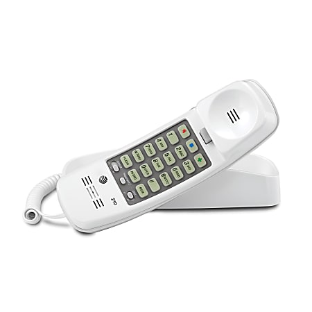 AT&T 210 Corded Trimline Phone with Speed Dial and Memory Buttons, Black, Sold as 1 Each AT&T 210 Corded Trimline Phone with Speed Dial and Memory Buttons, Black, Sold as 1 Each