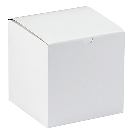 Office Depot® Brand Gift Boxes, 9"L x 9"W x 9"H, 100% Recycled, White, Case Of 50