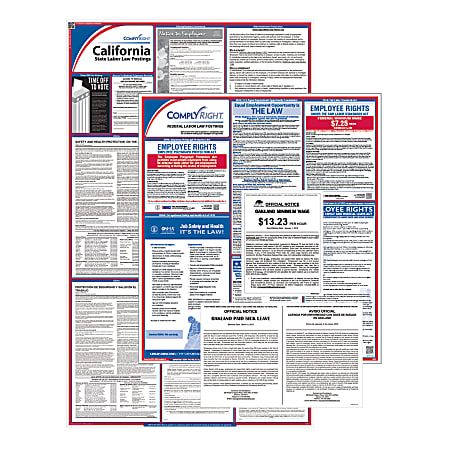 ComplyRight™ Federal, State And City Labor Law 1-Year Poster Service, English, Oakland, California