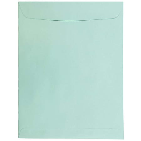 JAM Paper® Open-End 10" x 13" Catalog Envelopes, Gummed Closure, Aqua, Pack Of 25