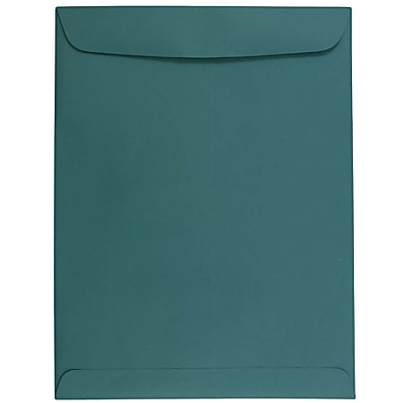 JAM Paper® Open-End 10" x 13" Catalog Envelopes, Gummed Closure, Teal, Pack Of 25