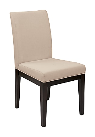 Ave Six Dakota Parsons Chair, Linen/Dark Brown