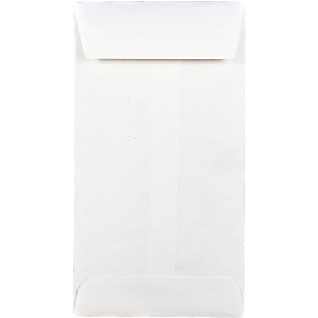 JAM Paper® Coin Envelopes, #5, Gummed Seal, White, Pack Of 25