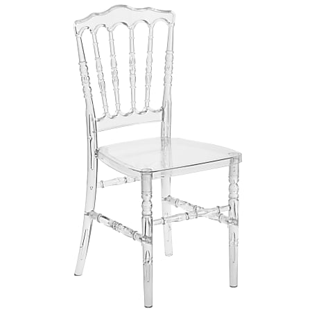 Flash Furniture Napoleon Stacking Chairs, Crystal Ice, Set Of 2 Chairs