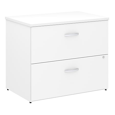 Bush Business Furniture Studio C 35-3/4"W x 23-3/8"D Lateral 2-Drawer File Cabinet, White, Delivery