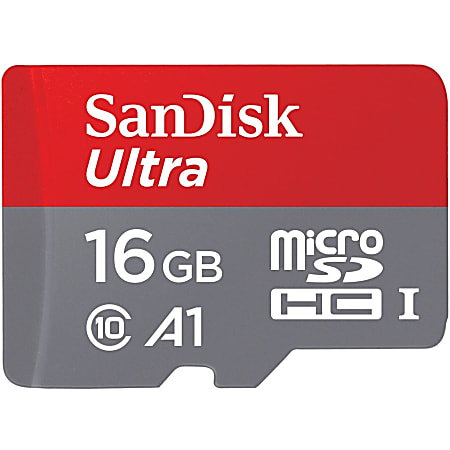 SanDisk Ultra - Flash memory card (microSDHC to SD adapter included) - 16 GB - Class 10 - microSDHC UHS-I