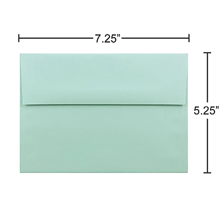 JAM Paper Booklet Invitation Envelopes A7 Gummed Seal Aqua Blue Pack Of ...