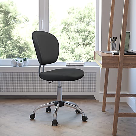 Flash Furniture Mesh Mid Back Swivel Task Chair GraySilver