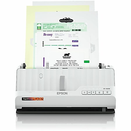 Epson® RapidReceipt Wireless Compact Desktop Receipt And Document Scanner, RR-400W