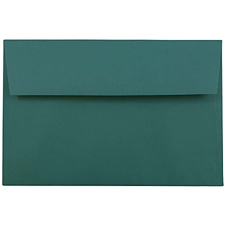 JAM Paper® Booklet Invitation Envelopes, A9, Gummed Seal, Teal, Pack Of 25
