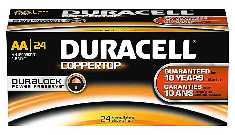 Duracell® Coppertop AA Alkaline Batteries, Box Of 144