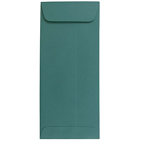 JAM Paper® #10 Policy Envelopes, Gummed Seal, Teal, Pack Of 25