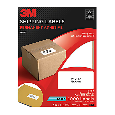 Avery® Easy Peel® Clear Laser Mailing Labels, 3 1/3" x 4", Box Of 300