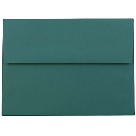 JAM Paper® Booklet Invitation Envelopes, A6, Gummed Seal, Teal, Pack Of 25