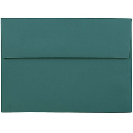 JAM Paper® Booklet Invitation Envelopes, A7, Gummed Seal, Teal, Pack Of 25