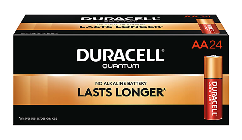 Duracell® Quantum AA Alkaline Batteries, Pack Of 24