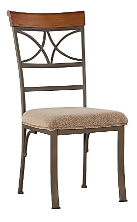 Powell® Home Fashions Hamilton Dining Chair, Set of 2, Tan/Pewter