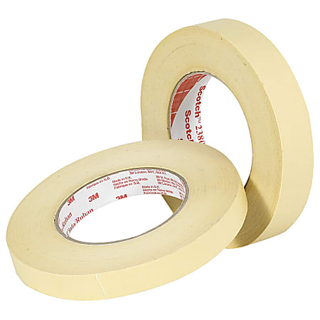 3M™ 2380 High Temperature Masking Tape, 0.5" x 60 Yd, Tan, Case Of 12