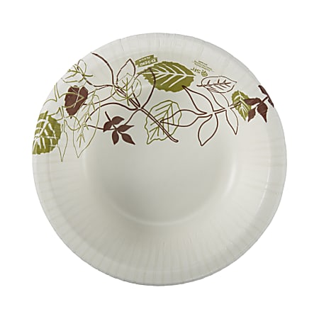 Dixie® Ultra Pathways Heavyweight Paper Bowls, 20 Oz, Burgundy/Green, Carton Of 500 Bowls